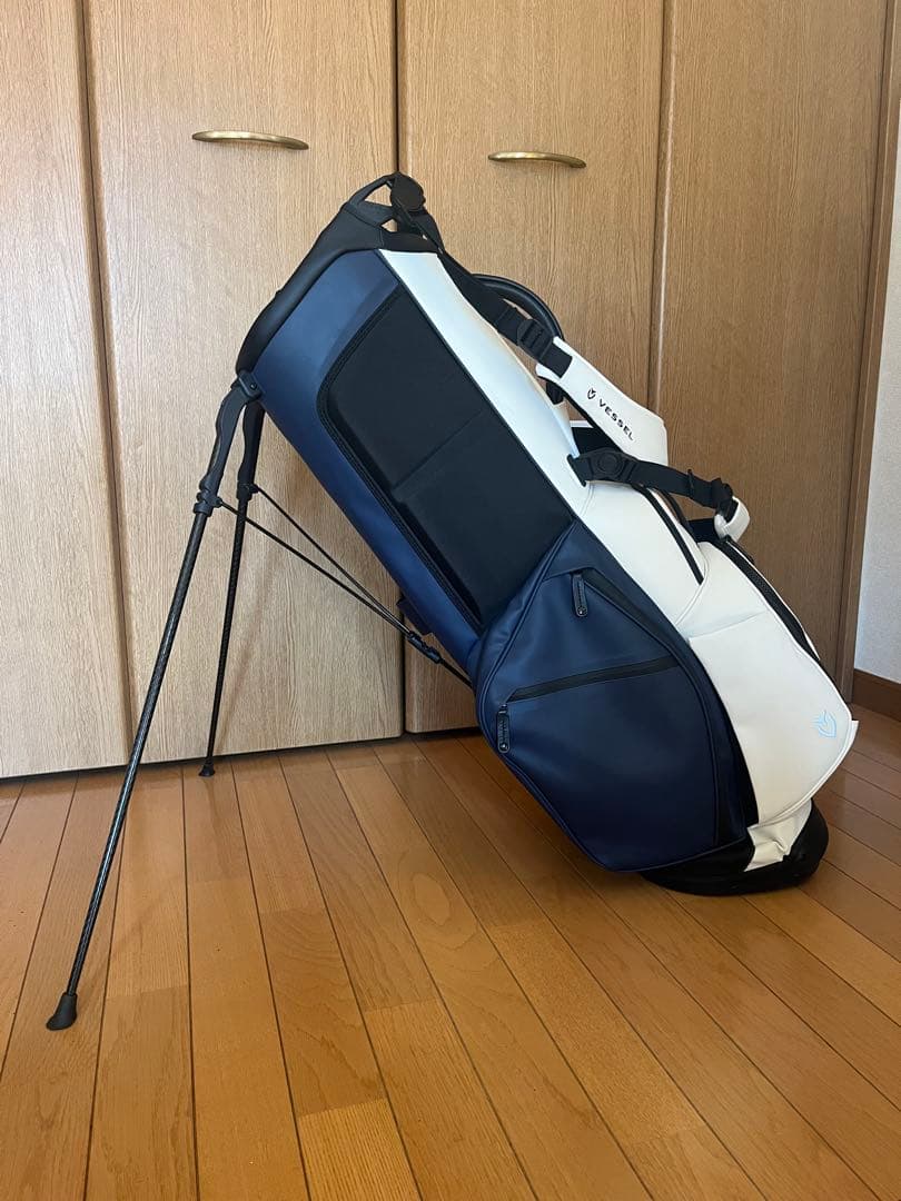 VESSEL Player3.0スタンドゴルフバッグ ネイビー/ホワイト