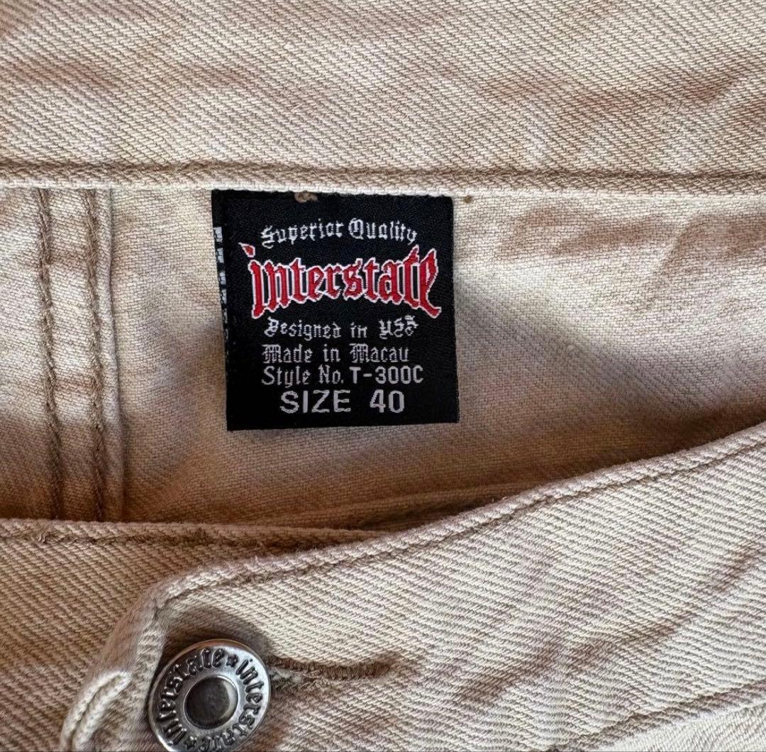 interstate baggy jeans w40 ベージュ