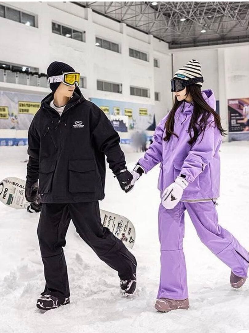 スノーボードウェア 上下セット Mサイズ パープル