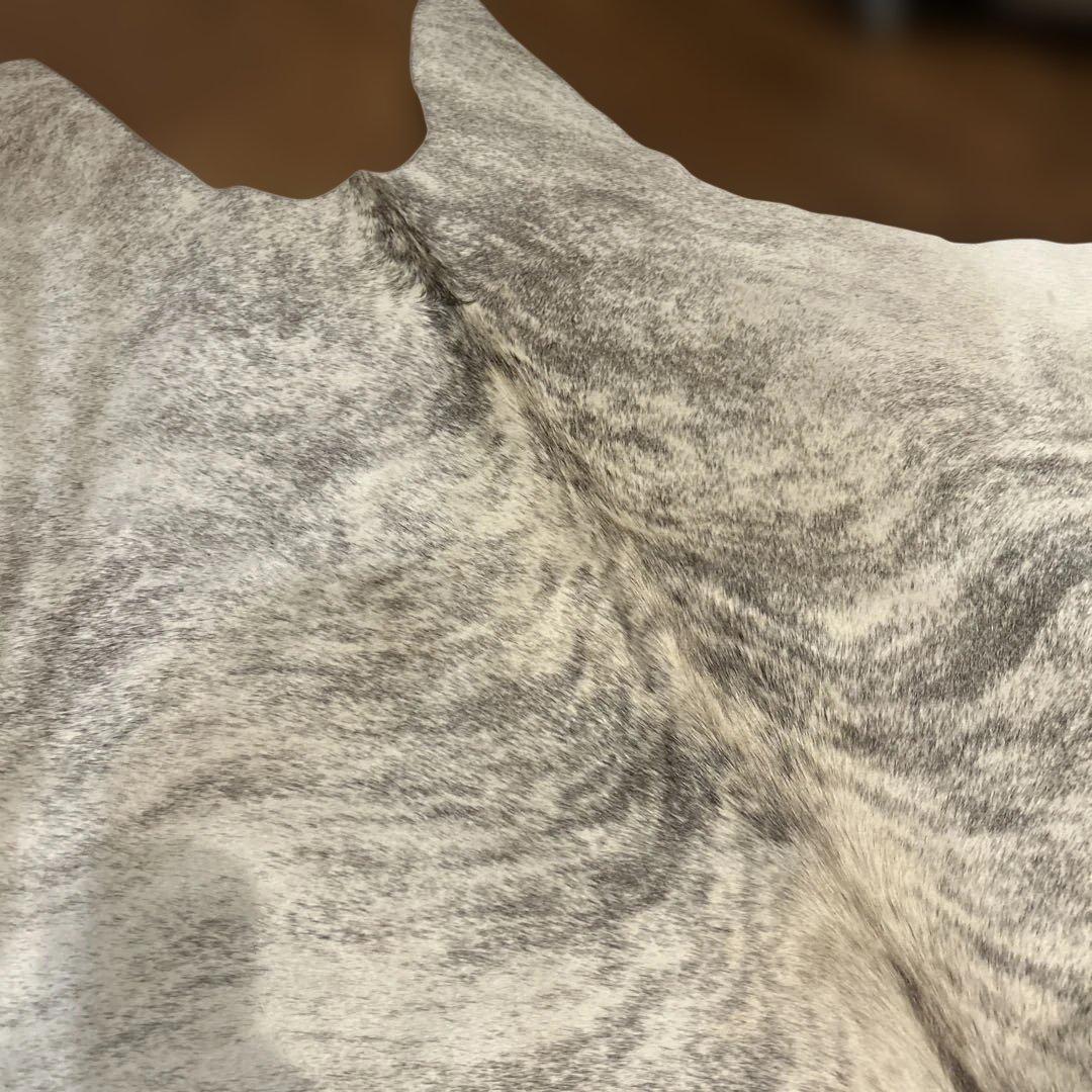 グレー系牛革ラグ 大判