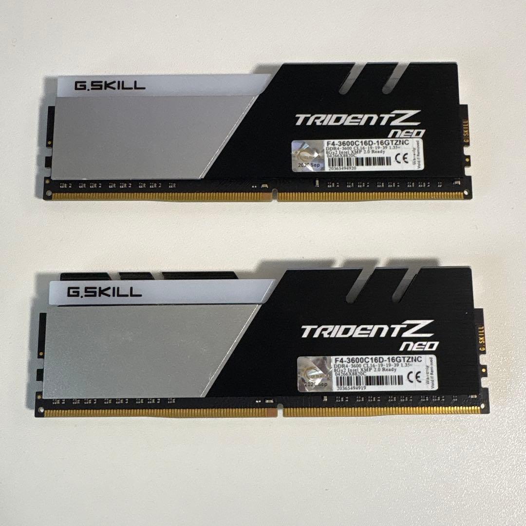 メモリー G.SKILL Trident Z Neo DDR4-3600 CL16 RGB