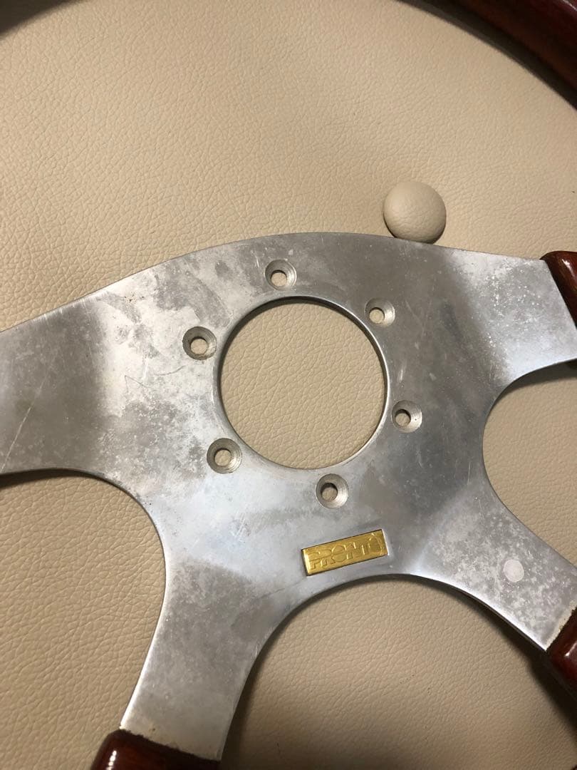 【送料込み】PRONTO ウッドステアリング　ハンドル　ホーンキャップ付き