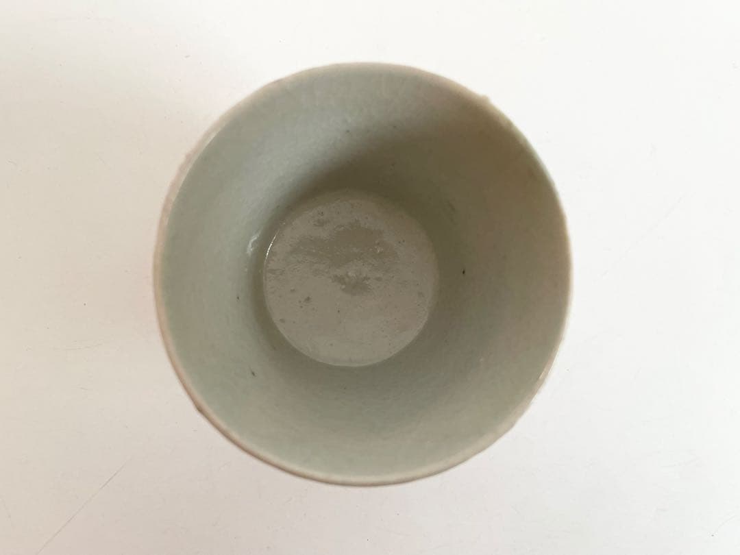 骨董　アンティーク　古伊万里　染付　蕎麦猪口　高台付　共色直しあり