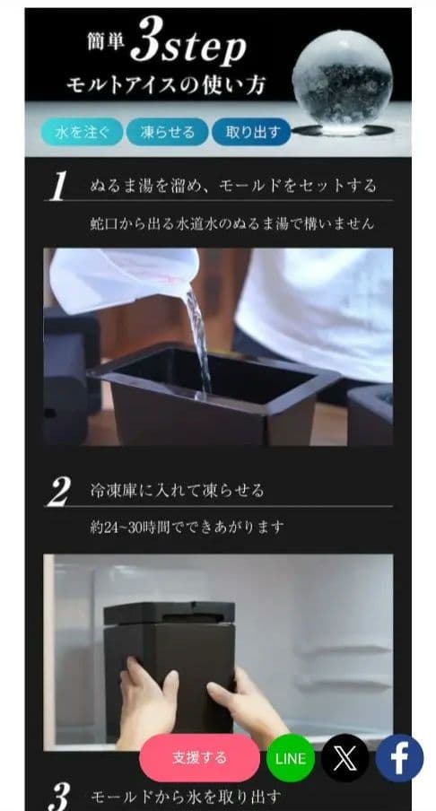 【新品・未使用】MALT ICE プレミアムアイスモールド丸型　保存バック2個付