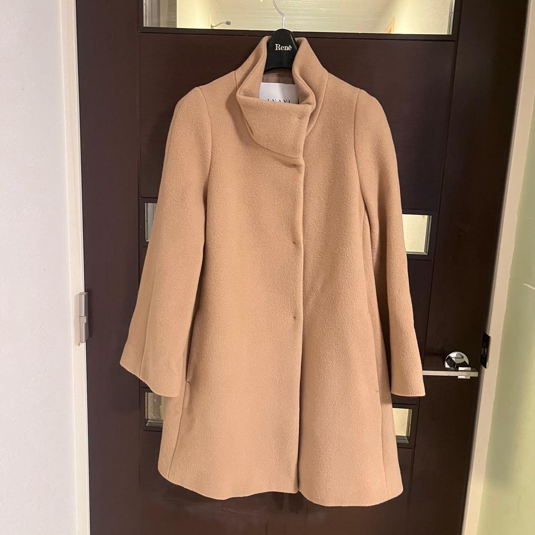 新品☆ ANAYI ウールビーバースタンドカラーロングコート/セオリー、23区