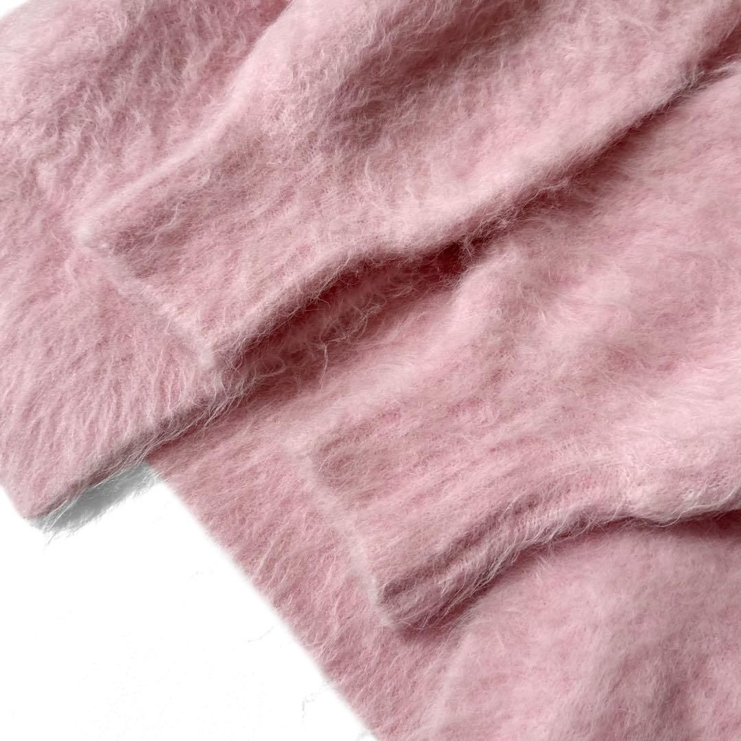 ストラ　stola. アルパカ混 シャギーニット カーディガン ピンク