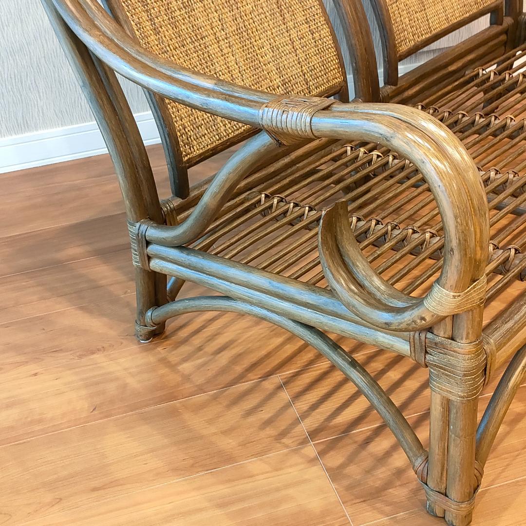 美品　KOSUGA　MEHITABEL　コスガ　アジアン家具　2人掛けソファ