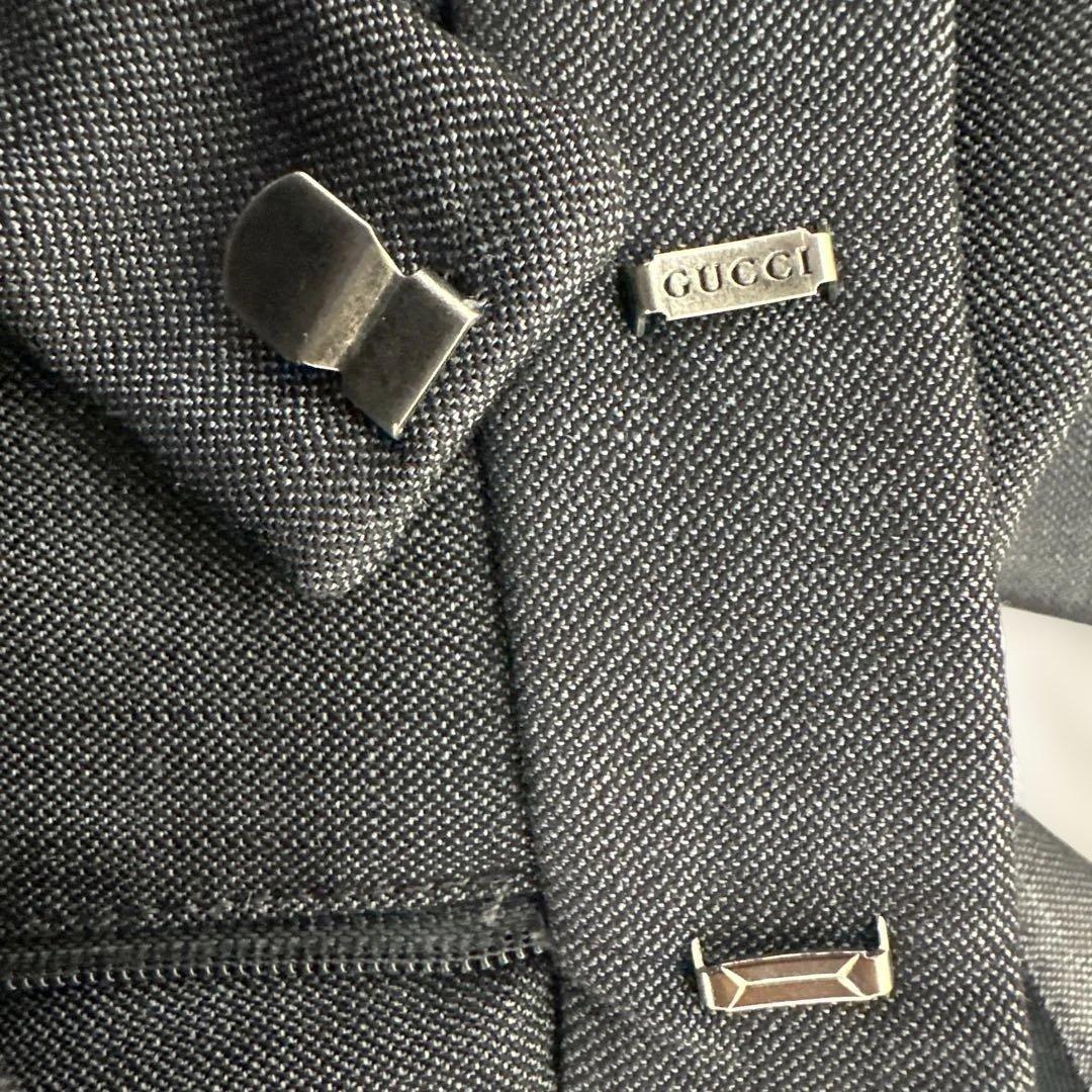 GUCCI グレー ビジネススーツ ウール＆モヘア