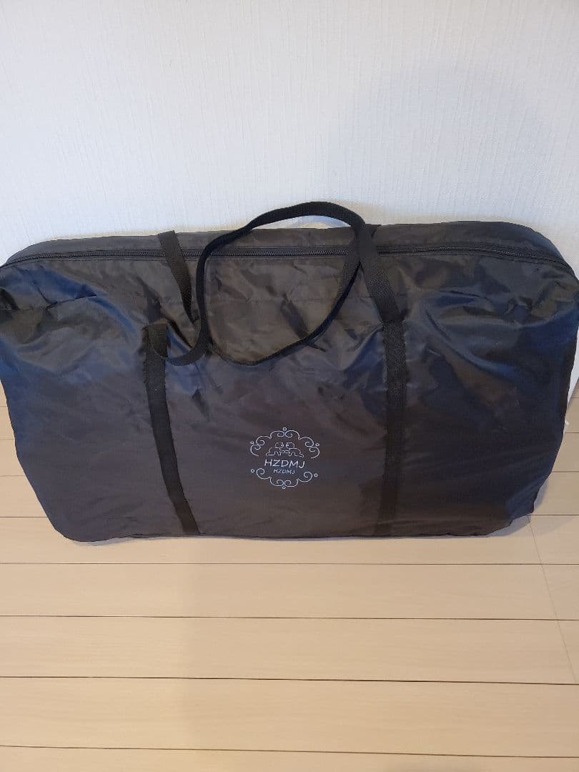 HZDMJ 2024新型ベビーベッド コンパクト　折りたたみ　グレー