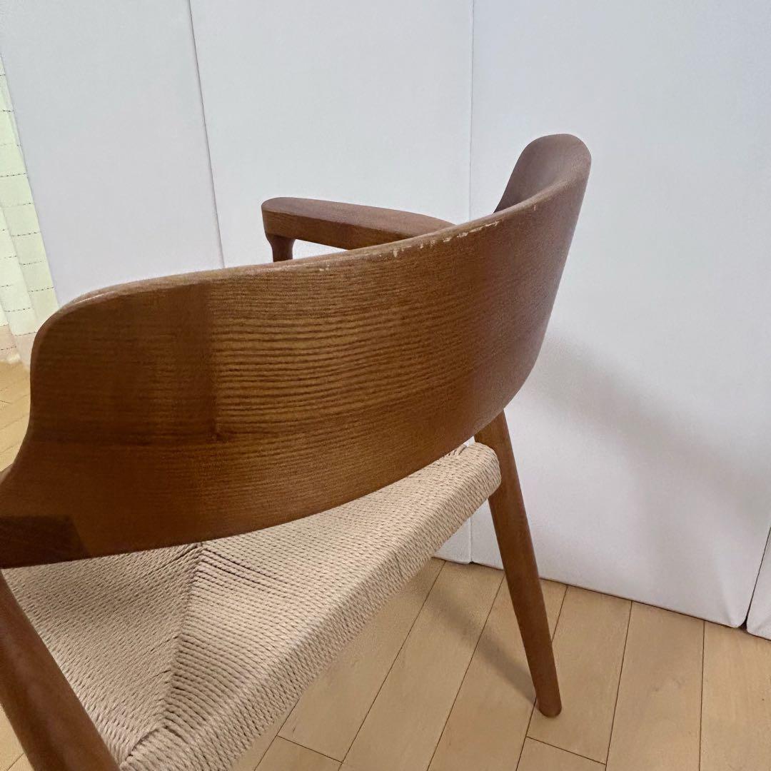 ペーパーコード　アームチェア　アッシュ　タンスのゲン ブラウン　天然木　無垢材③