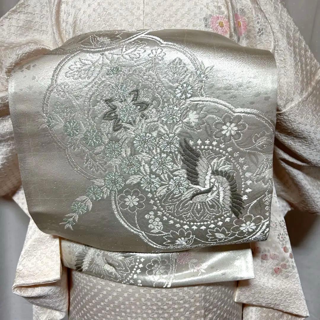 未使用近い　美品　袷　正絹　総絞り　螺鈿風　友禅　訪問着　フルセット