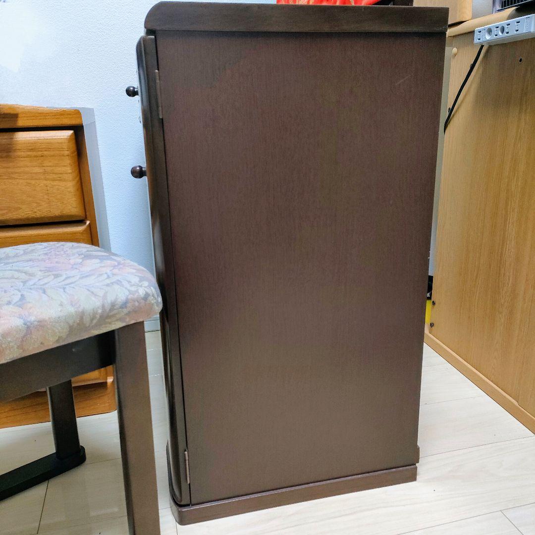 ♥美品 大塚家具 ドレッサー 背もたれイス 鏡台 チェア 高級 ロック引出 電源