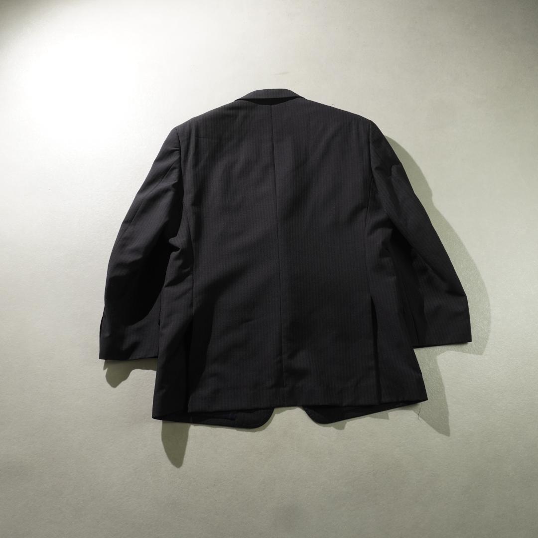 BALENCIAGA ストライプ柄シングルセットアップスーツ 黒/UW167