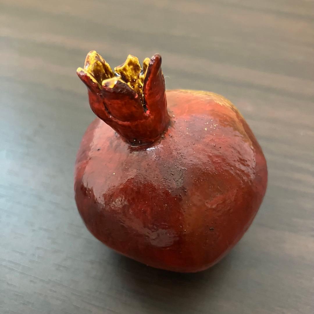 柘榴香合【茶道具/乾漆/金箔/ざくろ/骨董品/古美術/工芸品】