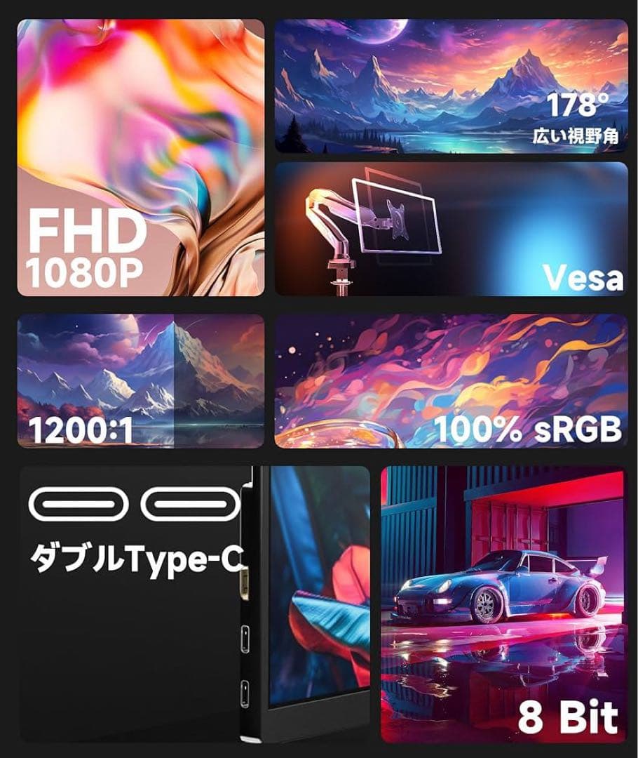 新品未使用Ingknok 18.5インチポータブルモニターFHDモバイルモニター