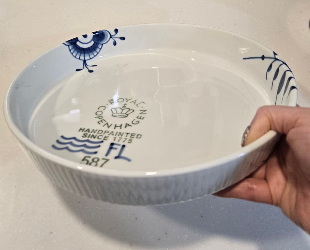 ロイヤルコペンハーゲン　ブルーフルーテッドメガ　オーブンウェア