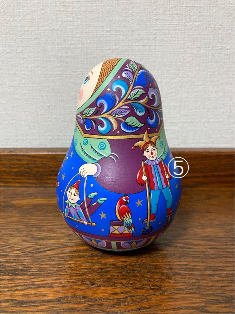 ロシア雑貨☆起き上がりこぼし♪『サーカス』マトリョーシカ オリガ作