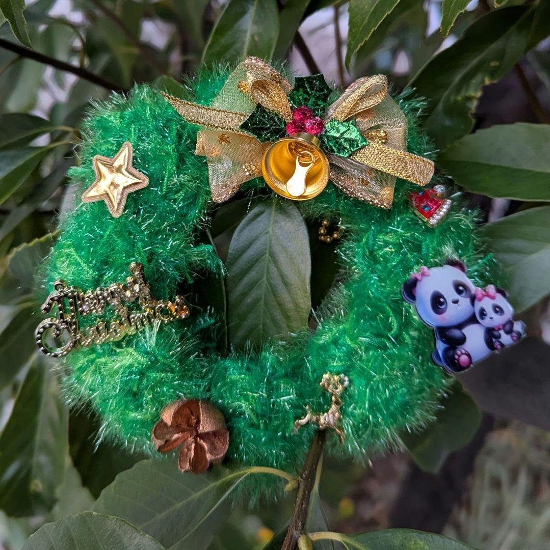 ★2025新作★ほっこり幸せ♡XmasポンデパンダリースS☆なかよし親子