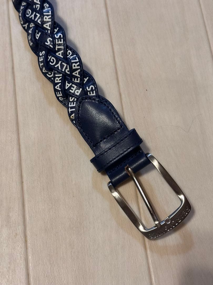 パーリーゲイツ ネイビー 編み込みベルト