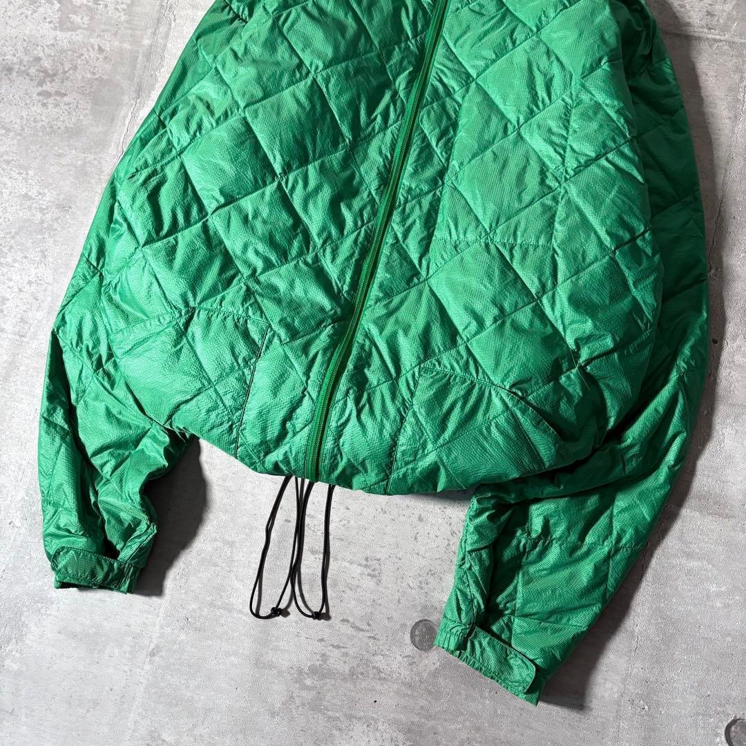 Columbia ダイヤキルト ダウンジャケット 短丈 ドローコード y2k 緑