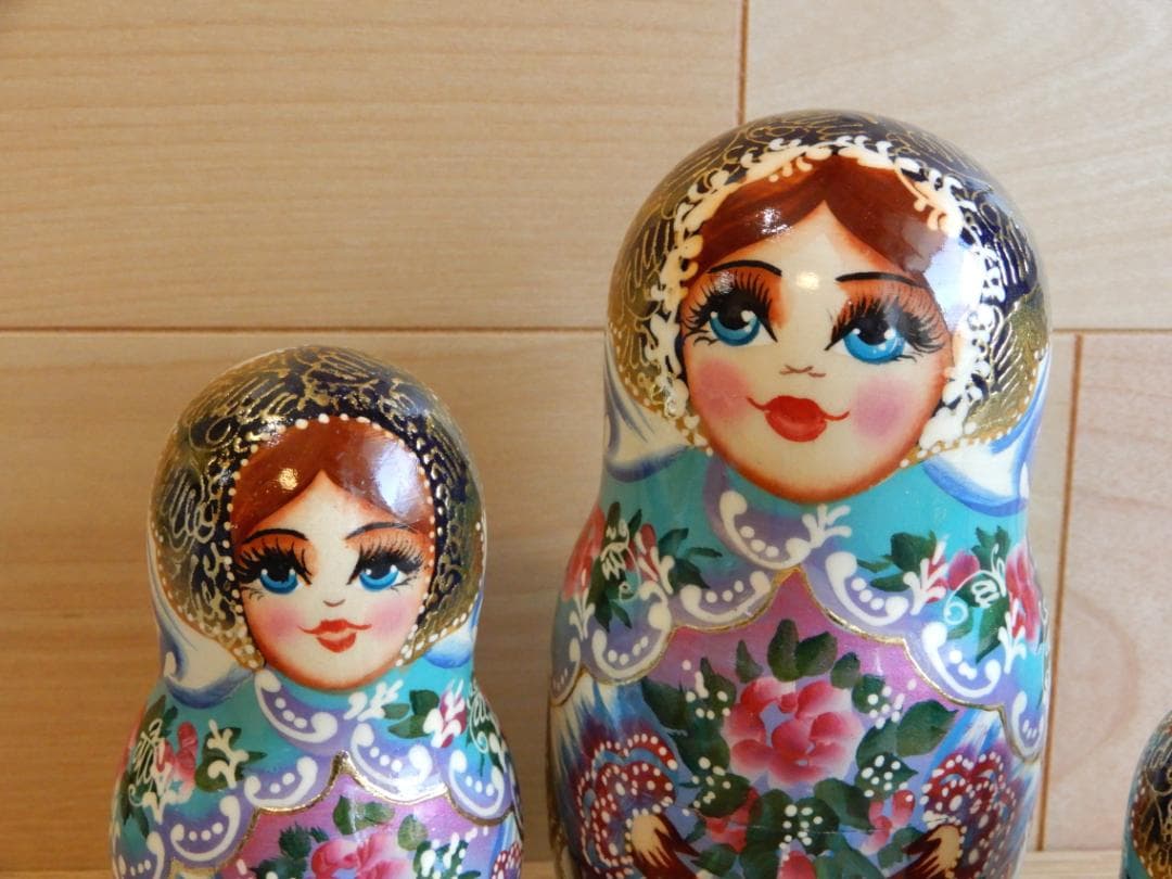 ロシア雑貨　マトリョーシカ　ブルーアイズ