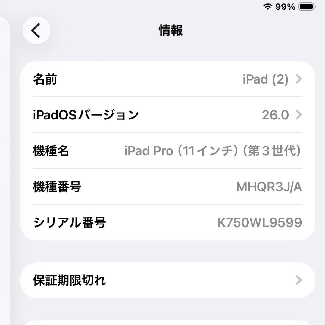 iPad Pro 11インチ128gb(第3世代)Appleペンシル付
