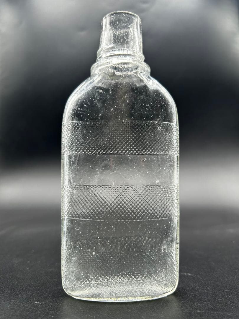 ハート模様　金平糖瓶　レトロ瓶　ガラス