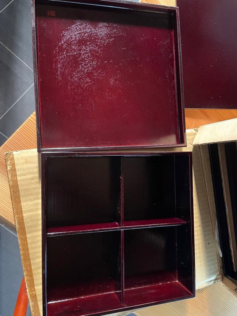 松花堂弁当　5個セット　たち吉　タチキチ　橘吉　塗り