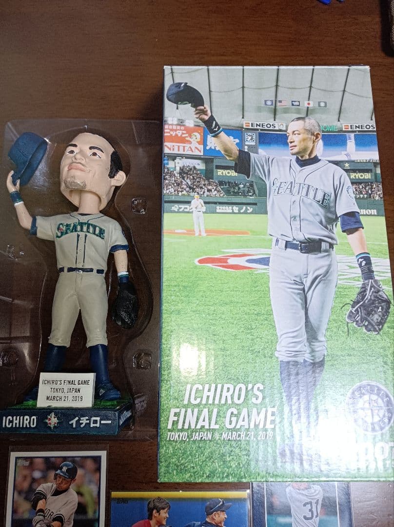 イチローさん、引退記念で配布されたボブルヘッド人形!