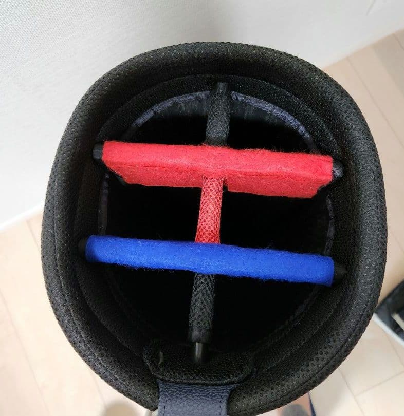   ゴルフキャディバッグ ネイビー、トリコロール