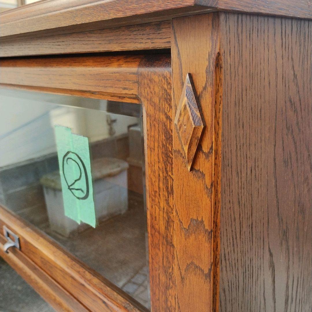 【希少】三越ブルージュ 4段フリーラック ガラスフラップ扉 キャビネット ②