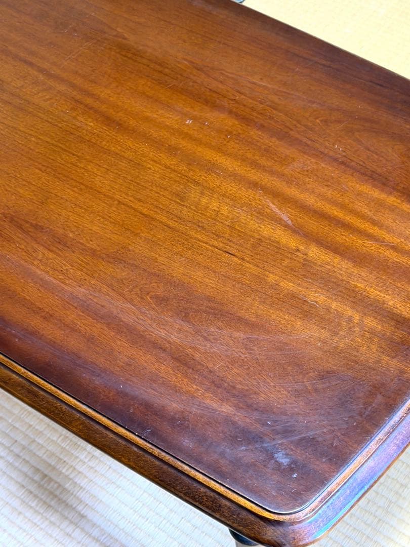 カリモク 家具 ローテーブル コロニアル ラタン張り リビング　送料込み