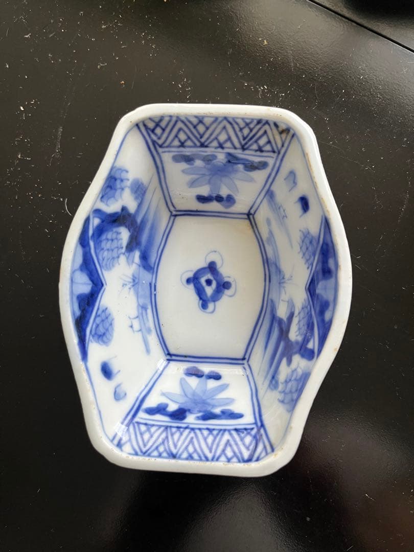 青白磁の角皿 5個セット