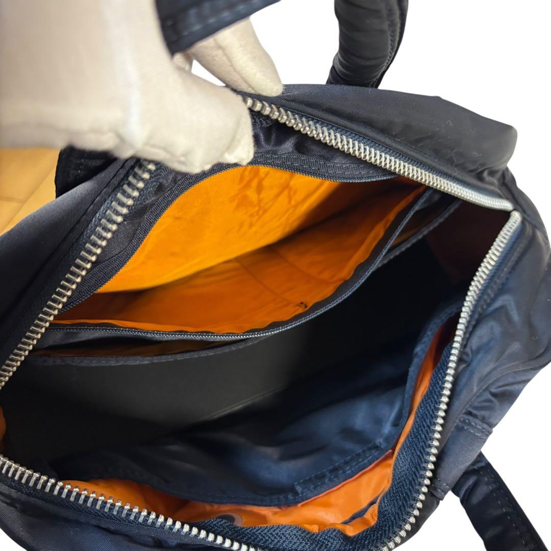 希少　美品　廃盤　ヘッドポーター　ミニボストン　タンカー　ハンドバッグ　紺