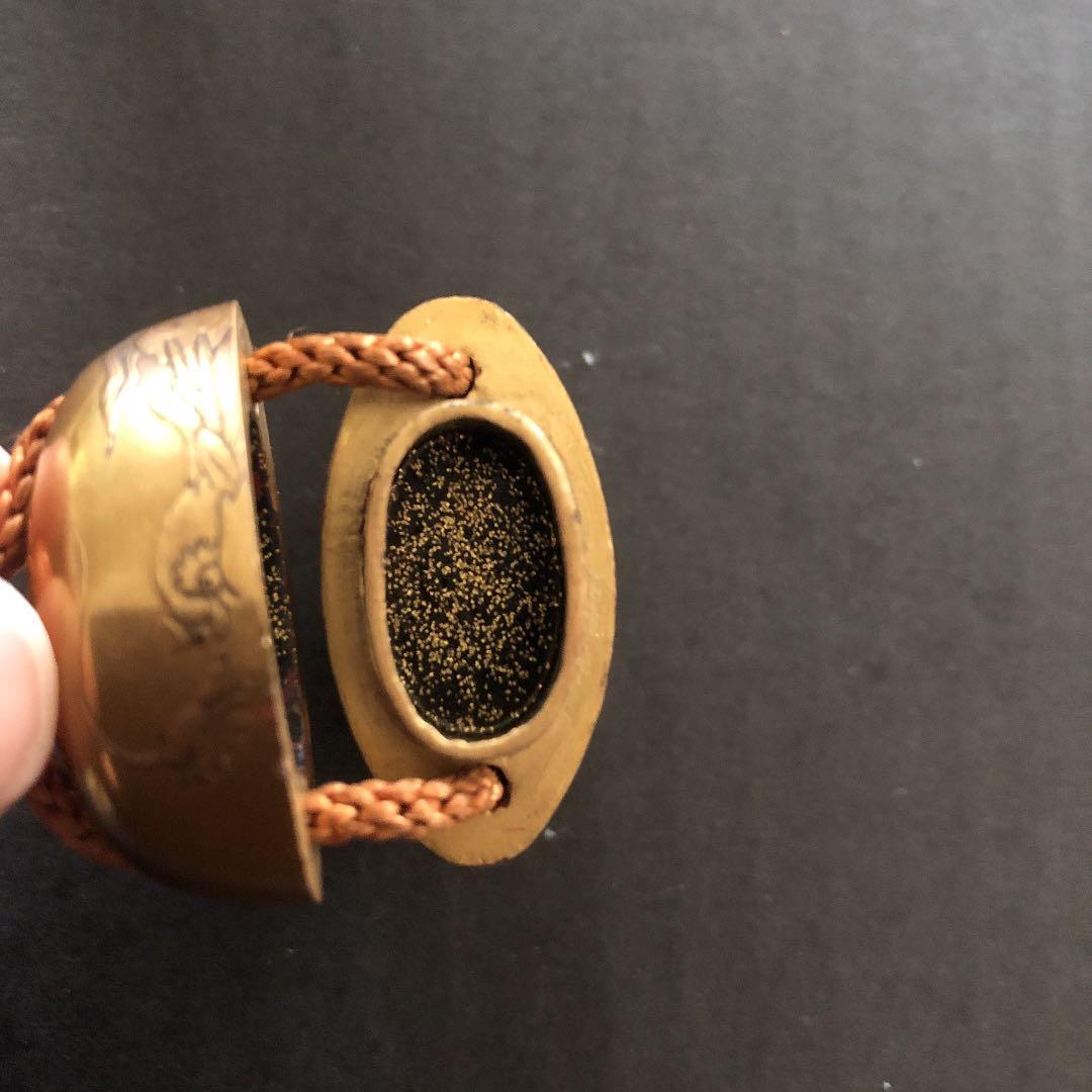 期間限定　お値下げ中　小印籠　龍　金蒔絵　アンティーク