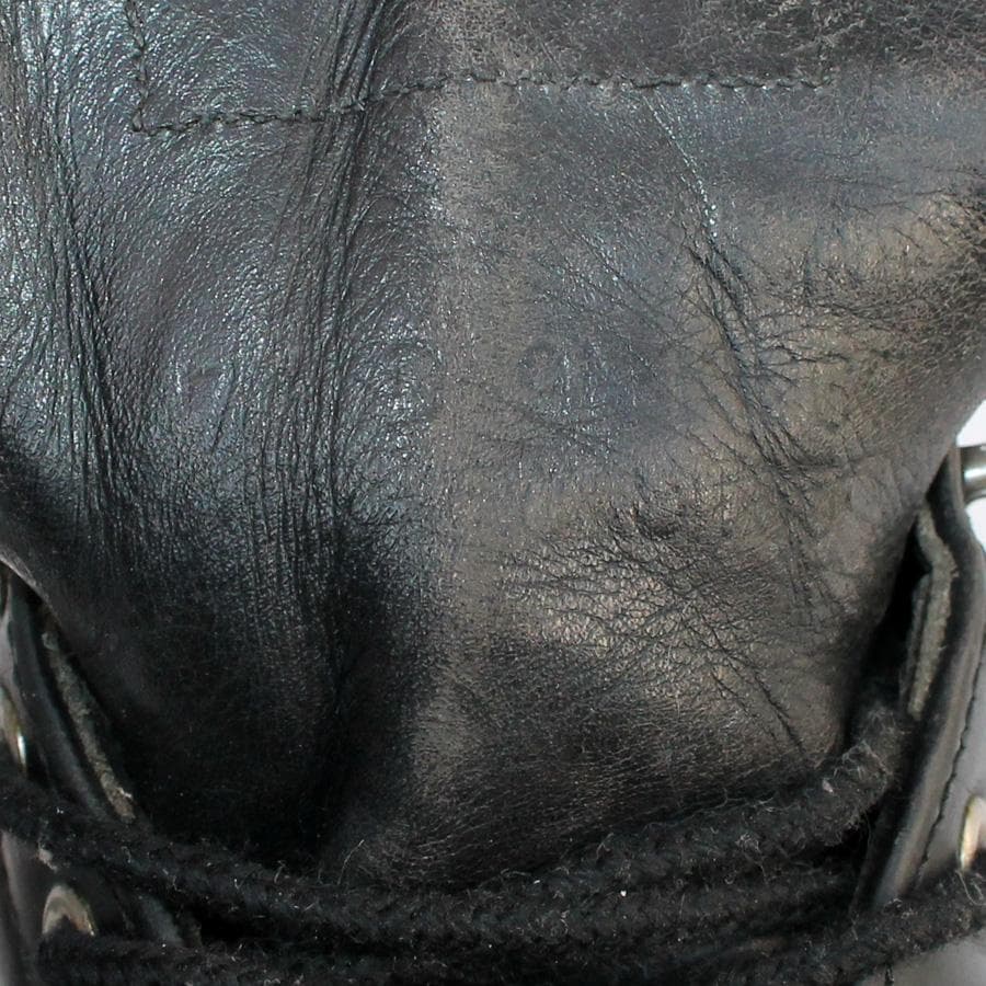 四角犬タグ RED WING 8165 ブラック ワークブーツ ラウンドトゥ