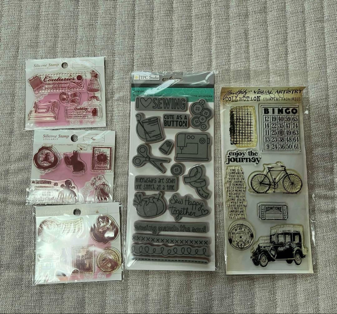 透明アクリルスタンプセット 13個＋スタンプ台