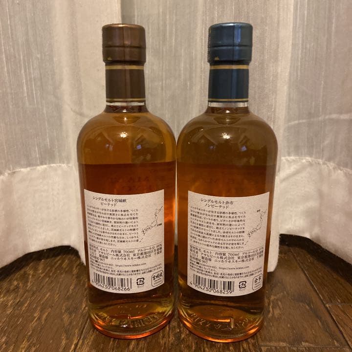 NIKKA 宮城峡ピーテッド、余市ノンピーテッド　２本