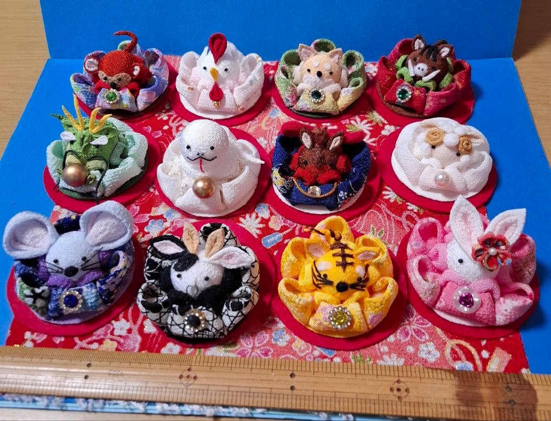 fukujiroページ　つまみ細工　十二支