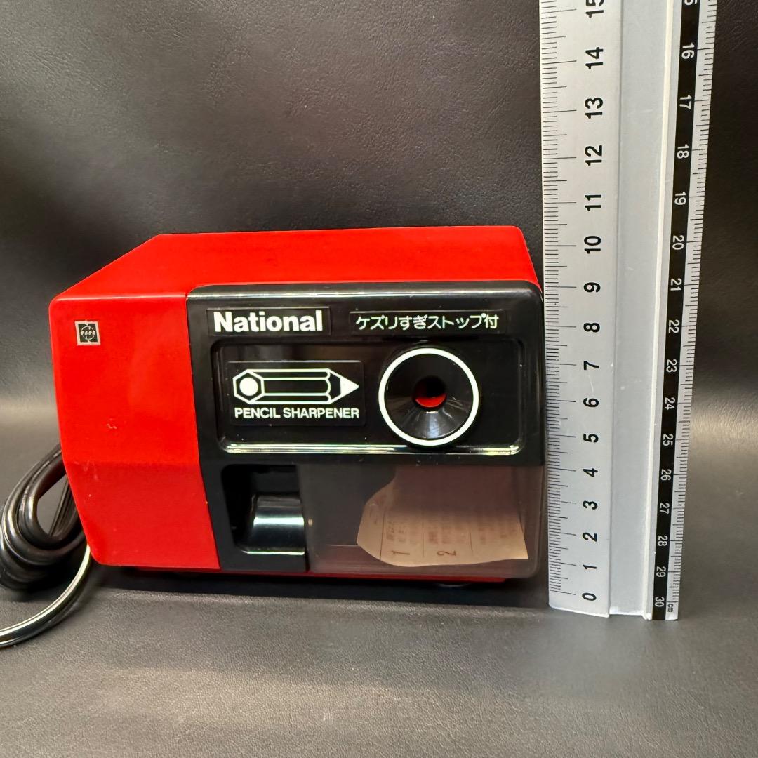 ◉Da左1004 デッドストック ナショナル 電動えんぴつ削り KP-S1 赤色