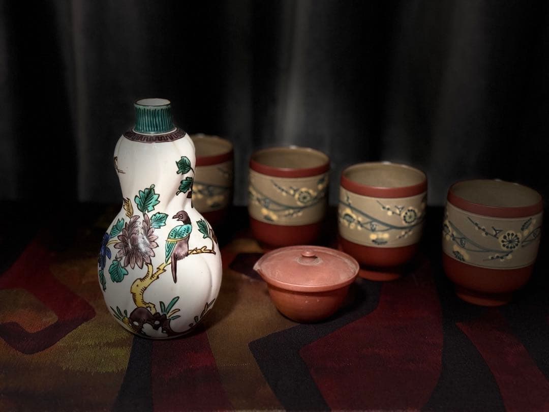 CY5-8 常山 急須　八十吉　赤水湯呑　骨董品　保管品