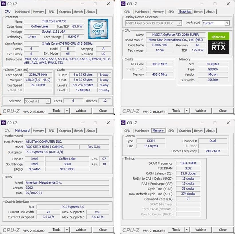 ゲーミングPC/Core i7 8700/RTX2060Super/メモリ16G