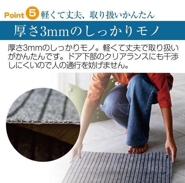R2404玄関マット フロアマット 屋内外兼用 裁断自由 90cm×7m