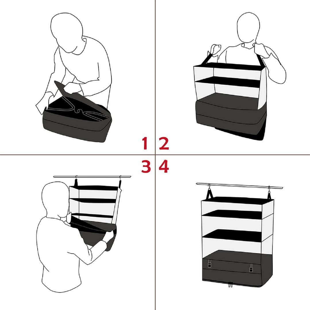 クローゼット吊り下げ収納 インナーバッグ 衣類ラック　XL