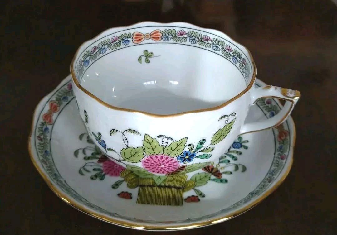 ヘレンド　インドの華多彩色　ティーセット