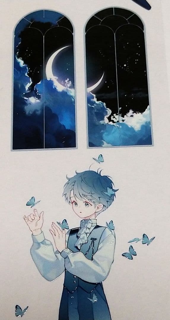 J820＃蝶舞晨曦(水晶)刺猬家切り売り海外人物マステ男の子