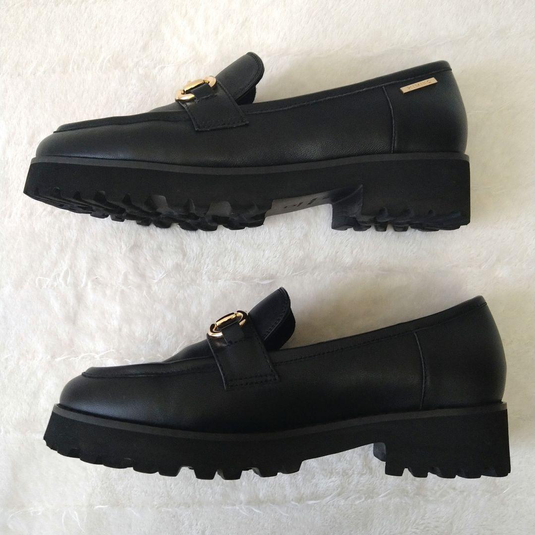 卑弥呼 HIMIKO トラックボールビットローファー23.0 黒 レザー