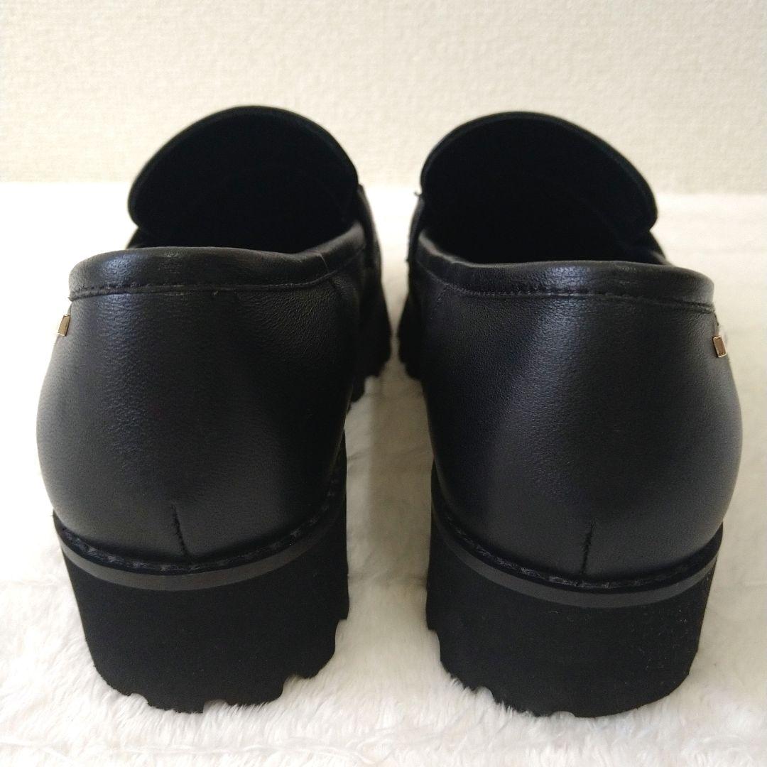 卑弥呼 HIMIKO トラックボールビットローファー23.0 黒 レザー