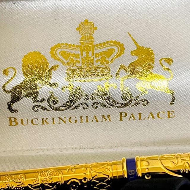 英国 バッキンガム宮殿 ゴールドプレート ボールペン 箱入り ショッパー付き