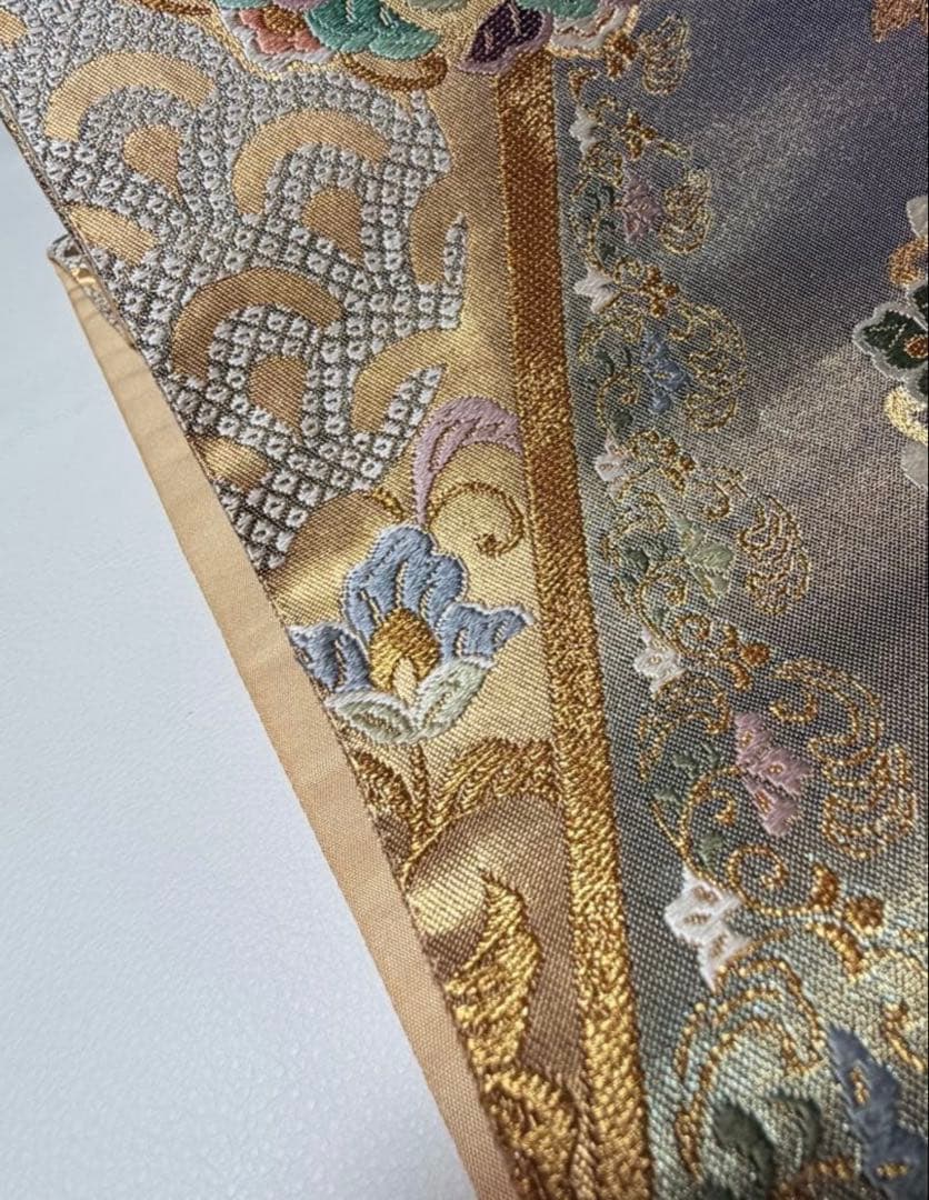 高級 袋帯 正絹 六通柄 西陣織 唐織 フォーマル 訪問着 留袖 色無地